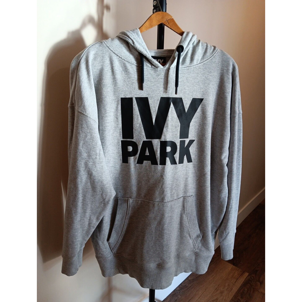 Medium Oversized Ivy Park Womens Hoodie Beyoncé Light Gray/White Black Logo